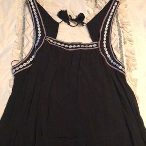 Mystree Black midi tanktop dress.